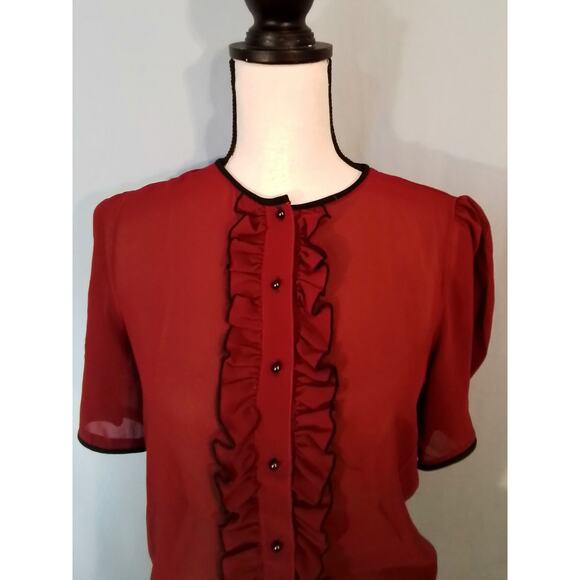 Misty Touch  Vintage, red blouse - Picture 3 of 7